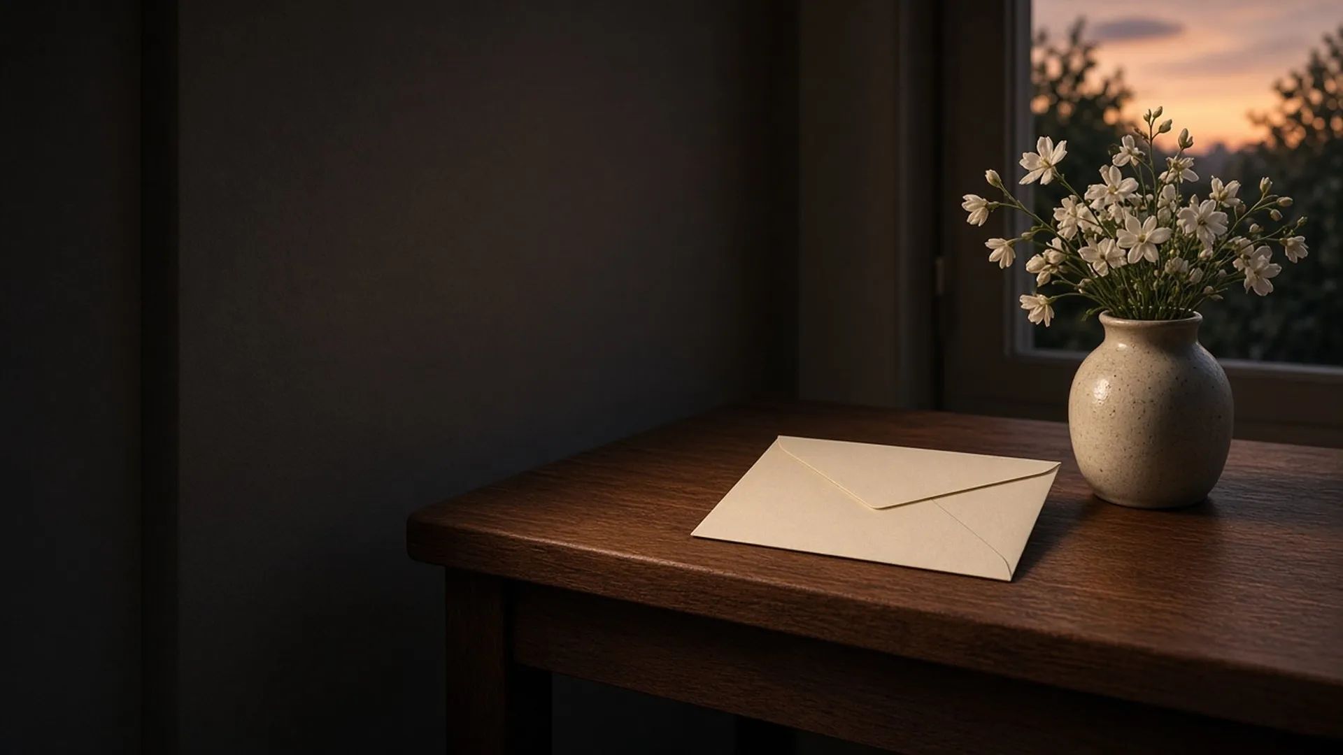 A sealed envelope on an entry table